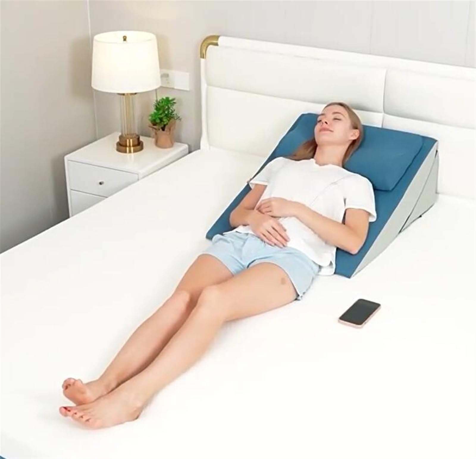 almohada reflujo Cuña De Colchón Triangular Para Reflujo Ácido, Almohada De Cuña Para Cama Para Adultos Después De La Cirugía De Hombro Para Dolor De Espalda, Acidez De Estómago, Alergias, Ronquidos,