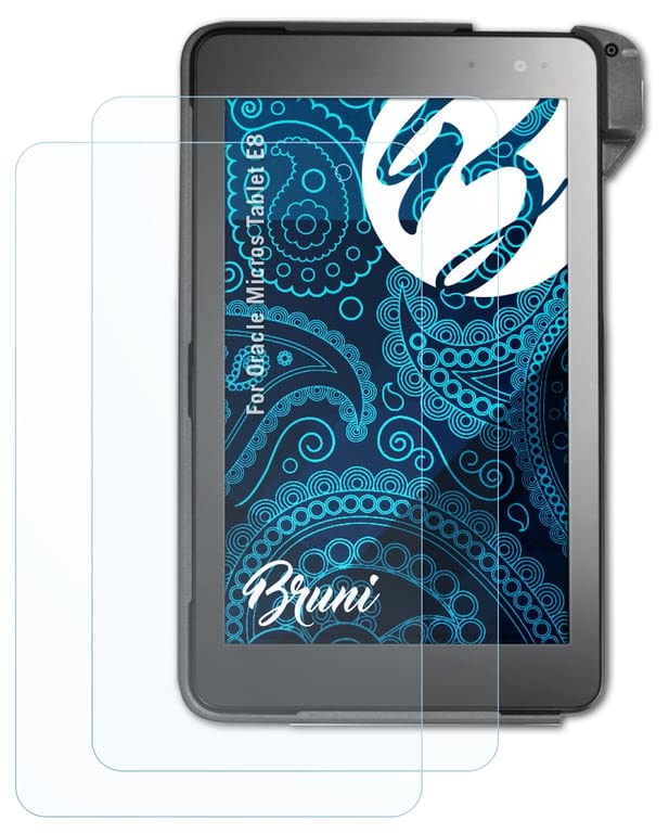BruniScreen Protector compatible with Oracle Micros Tablet E8 Protector Film, crystal clear Protective Film (2X)