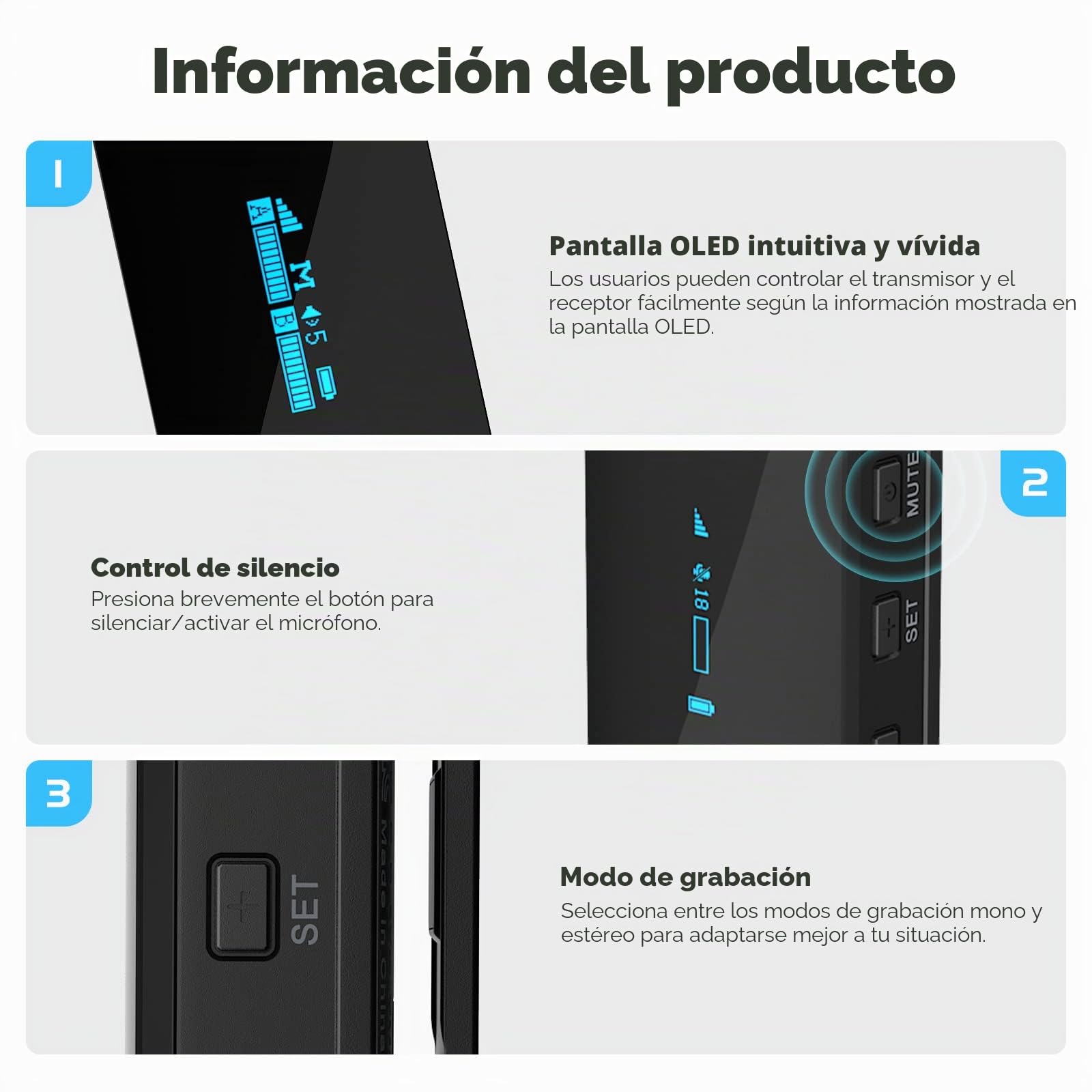 BOYA by-XM6 S1 Sistema de micrófono de Solapa inalámbrico de 2,4 GHz Micrófono de Ruido inalámbrico para Youtube en Vivo, Tiktok, Vlogging, Entrevista