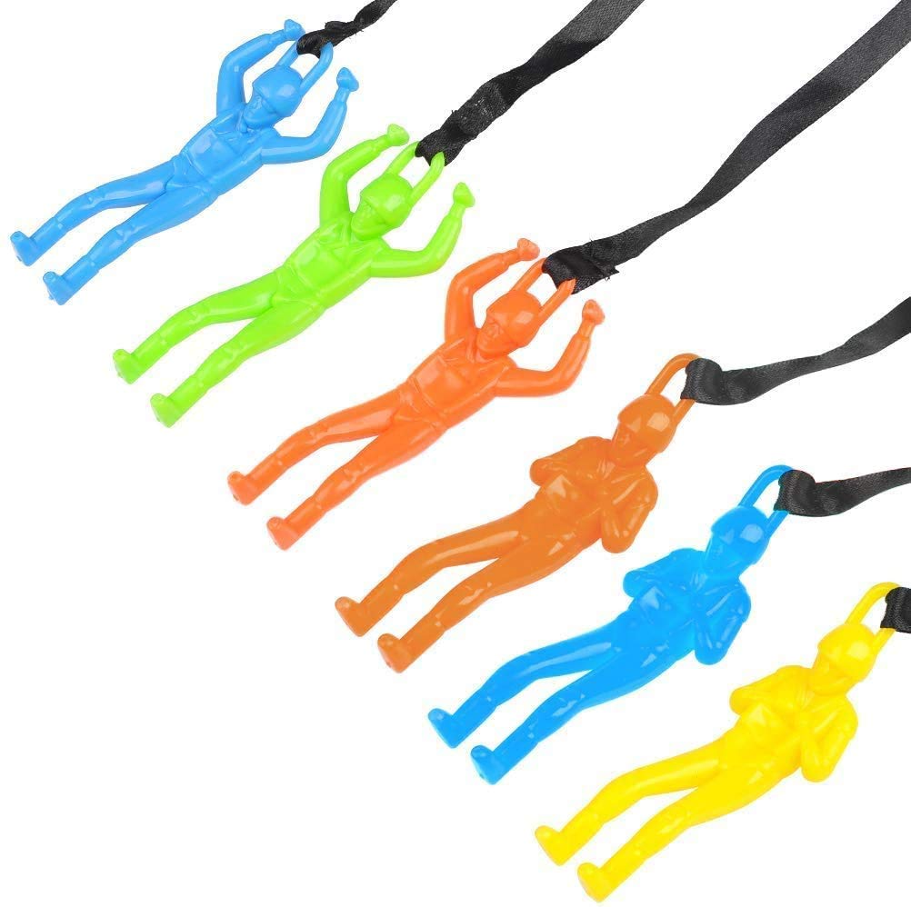 DELFINO Parachute Toy Tangle Free Throwing Hand Throw Parachute Army Man Parachute Figures Hand