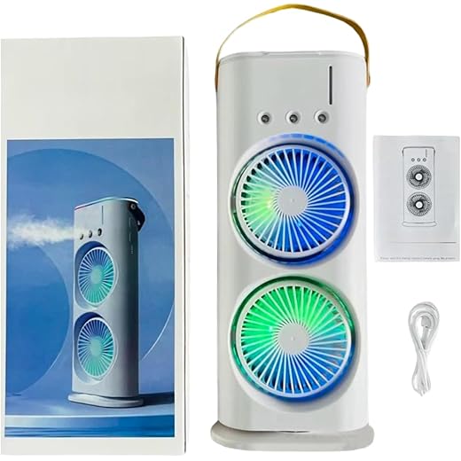 Portable Double Ended Spray Fan USB Rechargeable Mini Coolin
