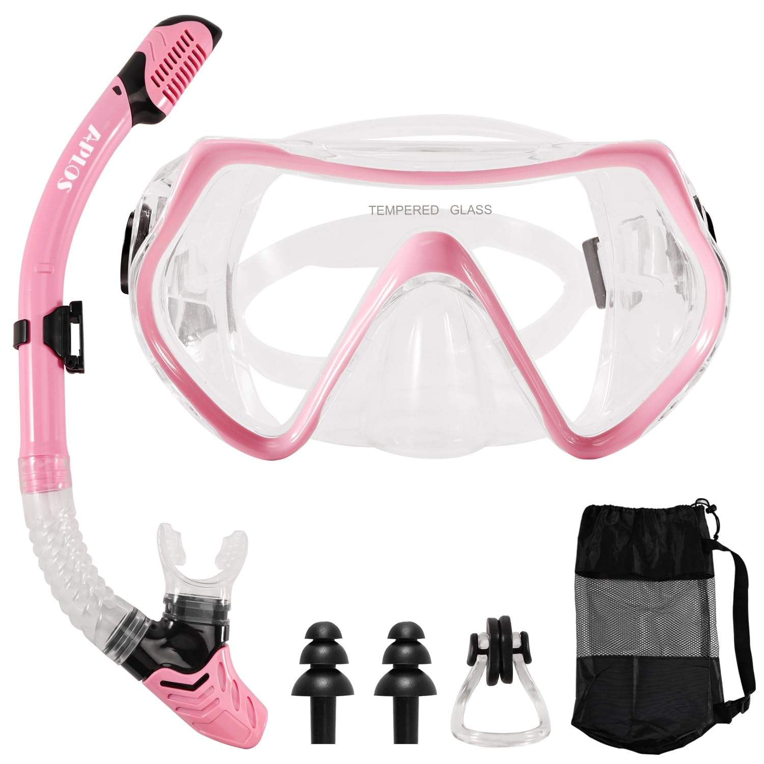 APLOS Snorkel Set para Adulto-Snorkel Gafas Buceo Adulto Mascara Snorkel con Máscara Antivaho, Gafas de Buceo Adulto para Snorkel Natación y Buceo