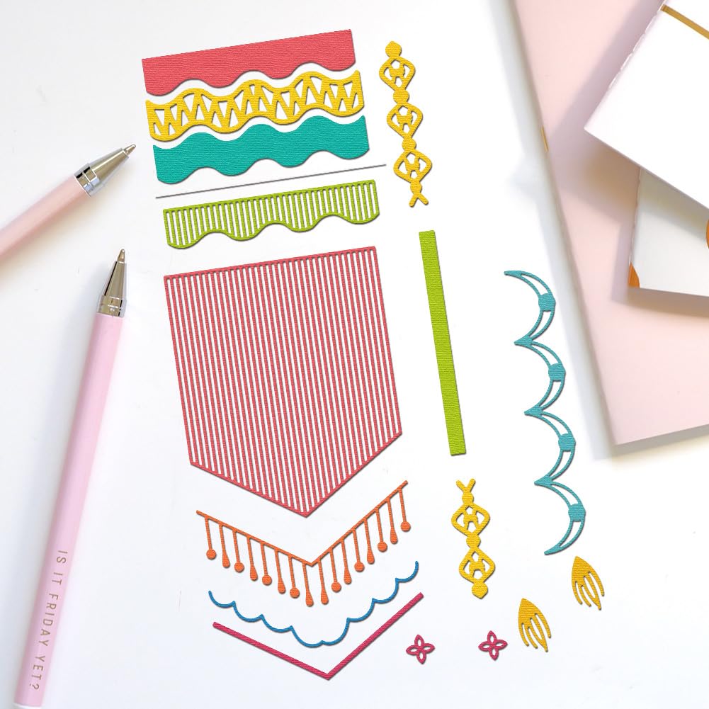DELORIGIN Bohemian Style Tapestry Die Cuts for Card Making Overlay Frame Carbon Steel Die Cuts Cutting Dies Frame Stencils Scrapbooking Embossing Template Dies for Greeting Card Embossing Invitation - Image 4