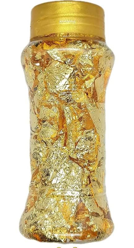 BAKER'S STUDIO Gold Leaf Flakes with Tweezers,Resin Gold Flakes,Metallic Gold Flakes for Nail Deco,Arts and Crafts(5g Rose Gold)-image-24