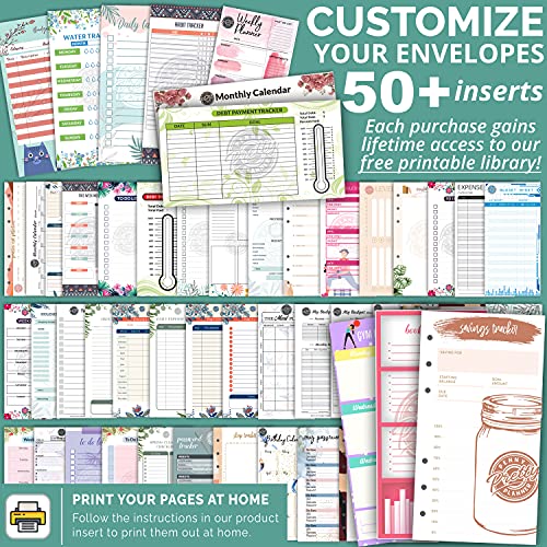 Image of Sea Shell Money Organizer for Budgeting, Cash Budget Binder with Cash Envelopes, Money Binder & Envelopes for Budgeting, Stylish Budgeting Solution for Organizing Personal Finances