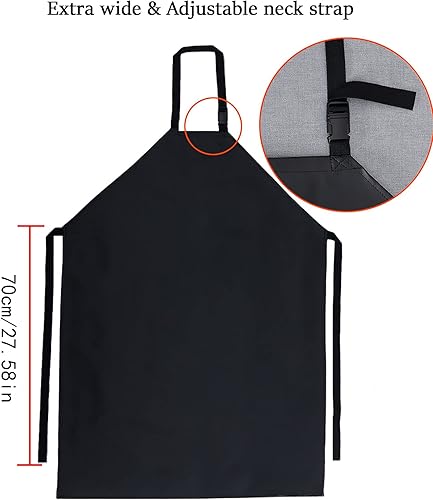 Miniatura 8 de Nanxson Delantal impermeable PU ligero correas ajustables delantal de trabajo para restaurante Pet Grooming Carnicero CFS0003