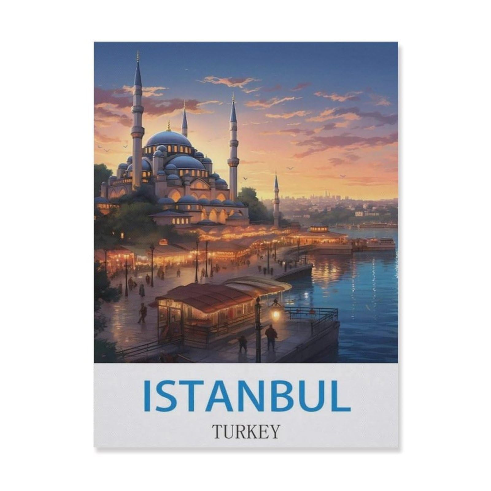Farmhouse Bathroom Decor Wall Art Funny Bathroom Wall Decor Signs，Istanbul Turkey，Tin Sign Home Decor(15x30cm）6x12 inch-EF68