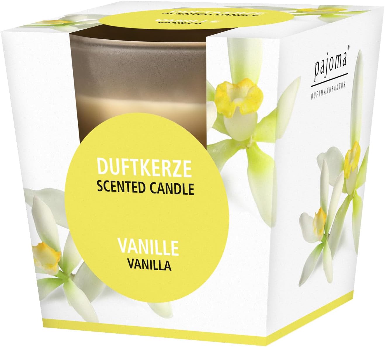 PajomaVanilla Scented Candle in Frosted Glass 124 g Burn Time 25 Hours in Luxury Gift Box
