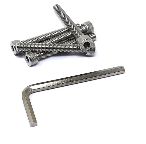 Miniatura 31 de iexcell 25 piezas M4 x 60/65/70/75/3.150 in paso de rosca 0.028 in acero inoxidable 304 cabeza hexagonal Tornillos Tornillos surtido Kit