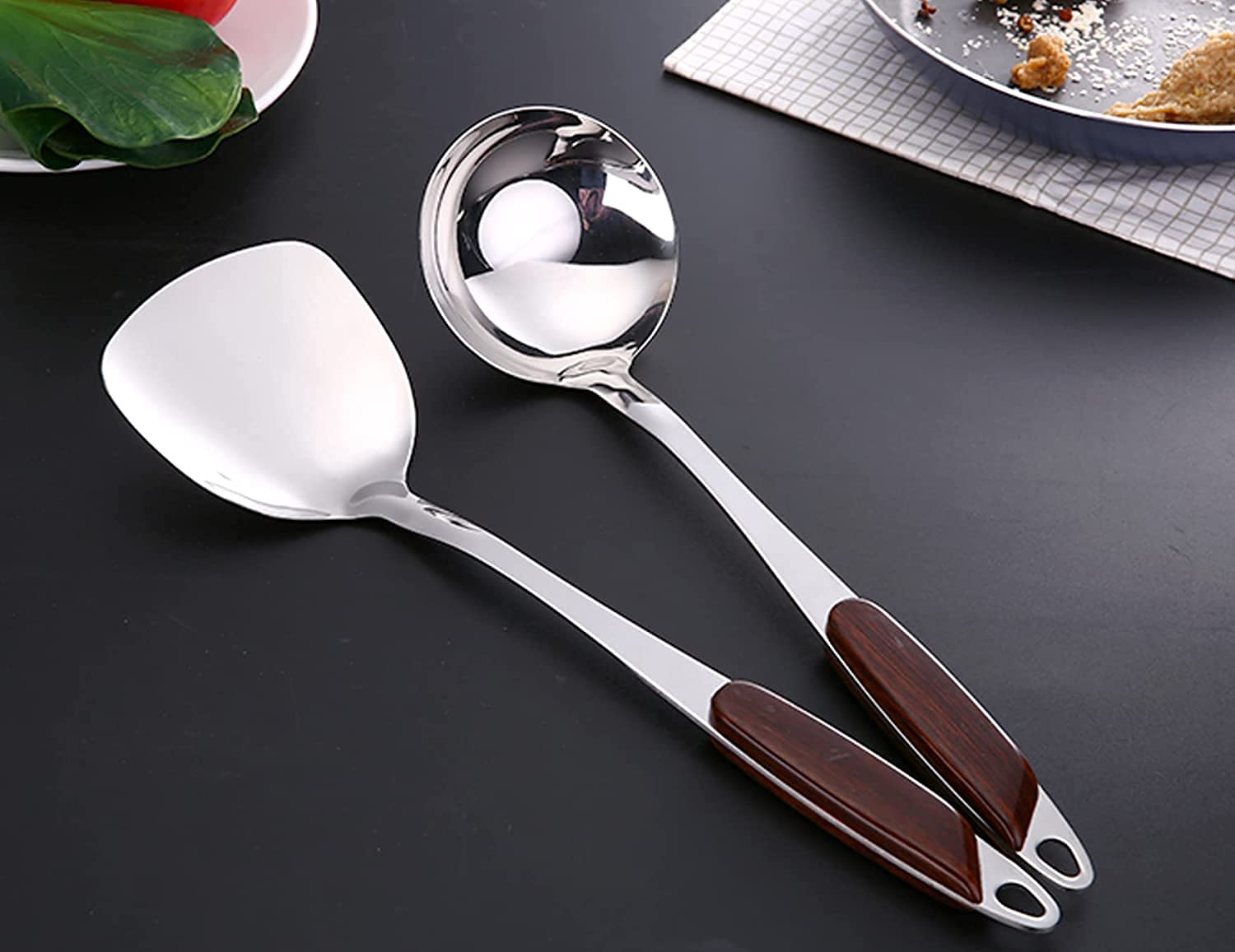 Primetan Stainless Steel Cooking and Serving Spoon Set for Kitchen (J-LADLE) 2