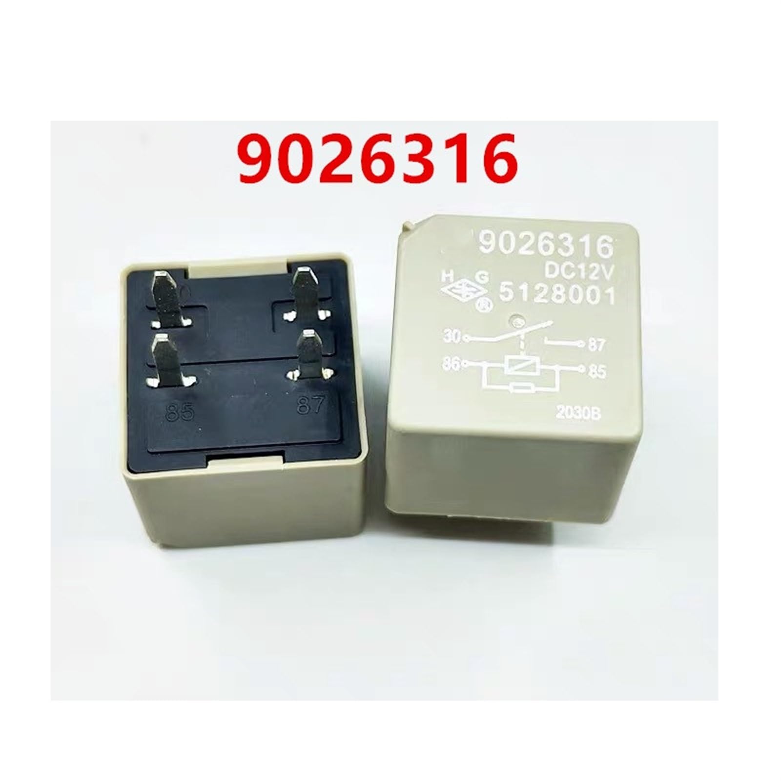 2 piezas, 5 piezas, bomba de combustible de gas, ventilador de aire acondicionado, faro delantero, relé automotriz 9026316 9026313(5PCS 9026316)