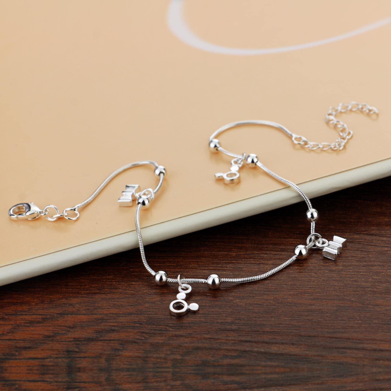 VQYSKO – Bracelet ouvert en acier inoxydable pour femmes, boucle en fer à cheval, bijoux de tête en forme de U, Bracelet en acier titane pour Couple  36