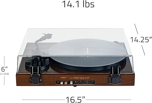 Miniatura 8 de Fluance RT81+ Elite - Tocadiscos de vinilo de alta fidelidad, cartucho Audio Technica VM95E, placa antirresonante, alfombrilla acrílica,
