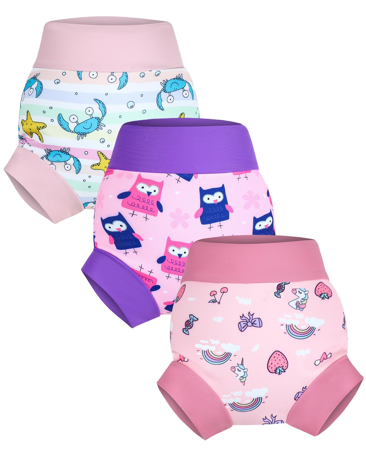 FLYISH DIRECT Schwimmwindel Wiederverwendbare, Wasserdichte Schwimmwindel für Jungen und Mädchen, Wasserdichte Badebekleidung für Babys, S/5T