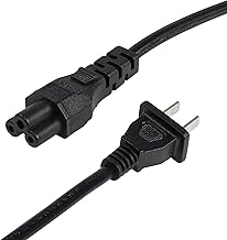 CERRXIAN 1インチ 3本爪交流ノートパソコン用電源ケーブル、IEC320 C5 3本爪ミッキーマウス~NEMA 1-15P 2爪交換ノートパソコンテレビ電源コード二プラグ電源コード梅花テール三丸穴接続ケーブル (15p-c5)