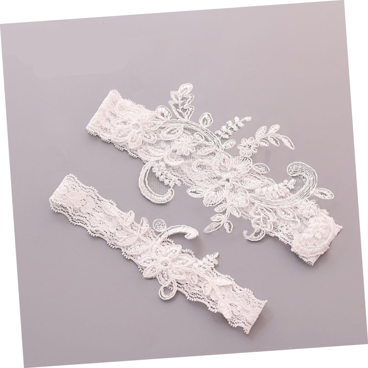 GALPADA 2 Paia Di Eleganti Giarrettiere in Pizzo Per Matrimonio Per Donna Da Sposa Per Feste Con Fiori