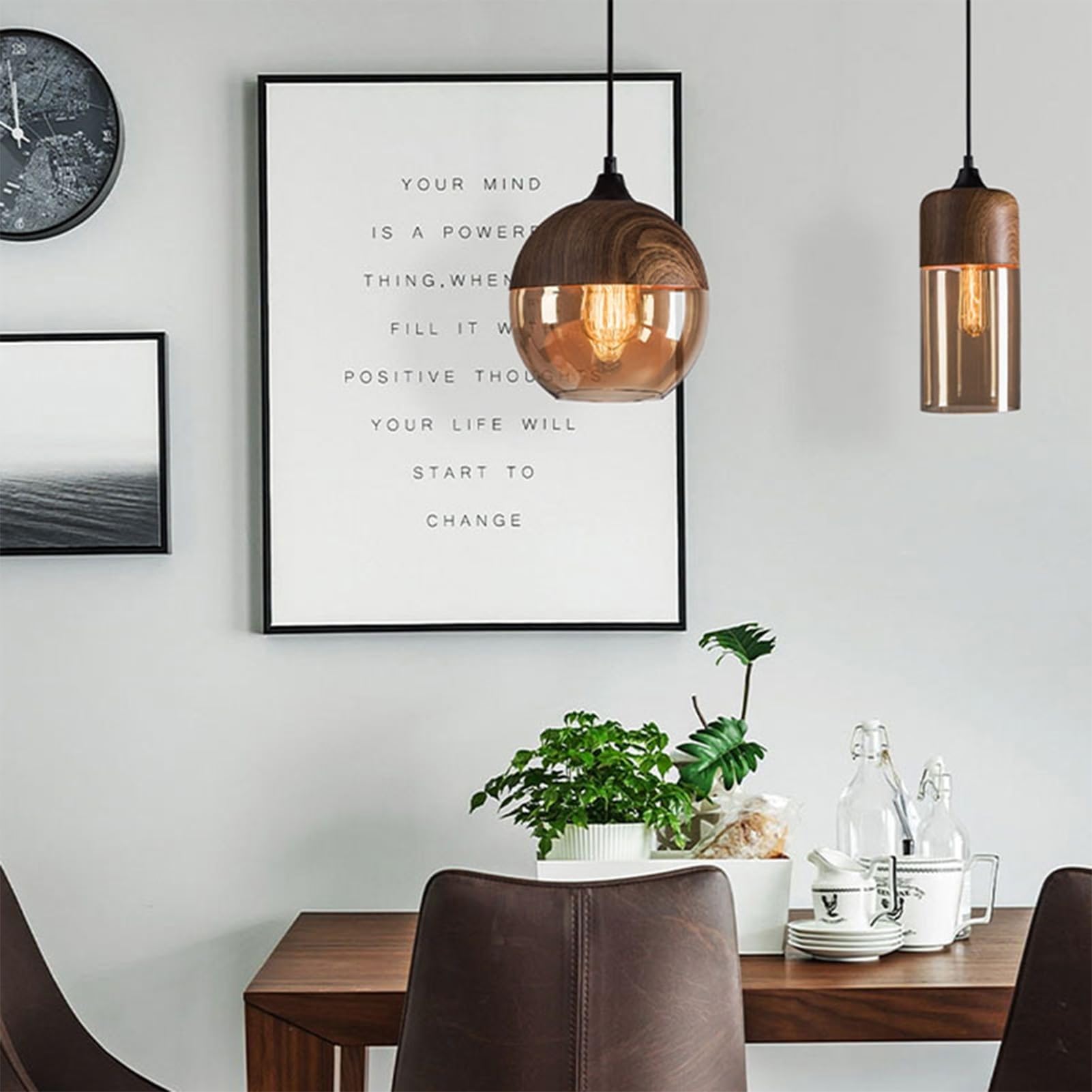 Hängelampe Mit Batterie, Batteriebetriebene Pendelleuchte Mit Fernbedienung,Wiederaufladbare Lichtquelle Keine Hardwiring Installation,Hängeleuchte Ohne Stromanschluss 9 Farben Dimmbar