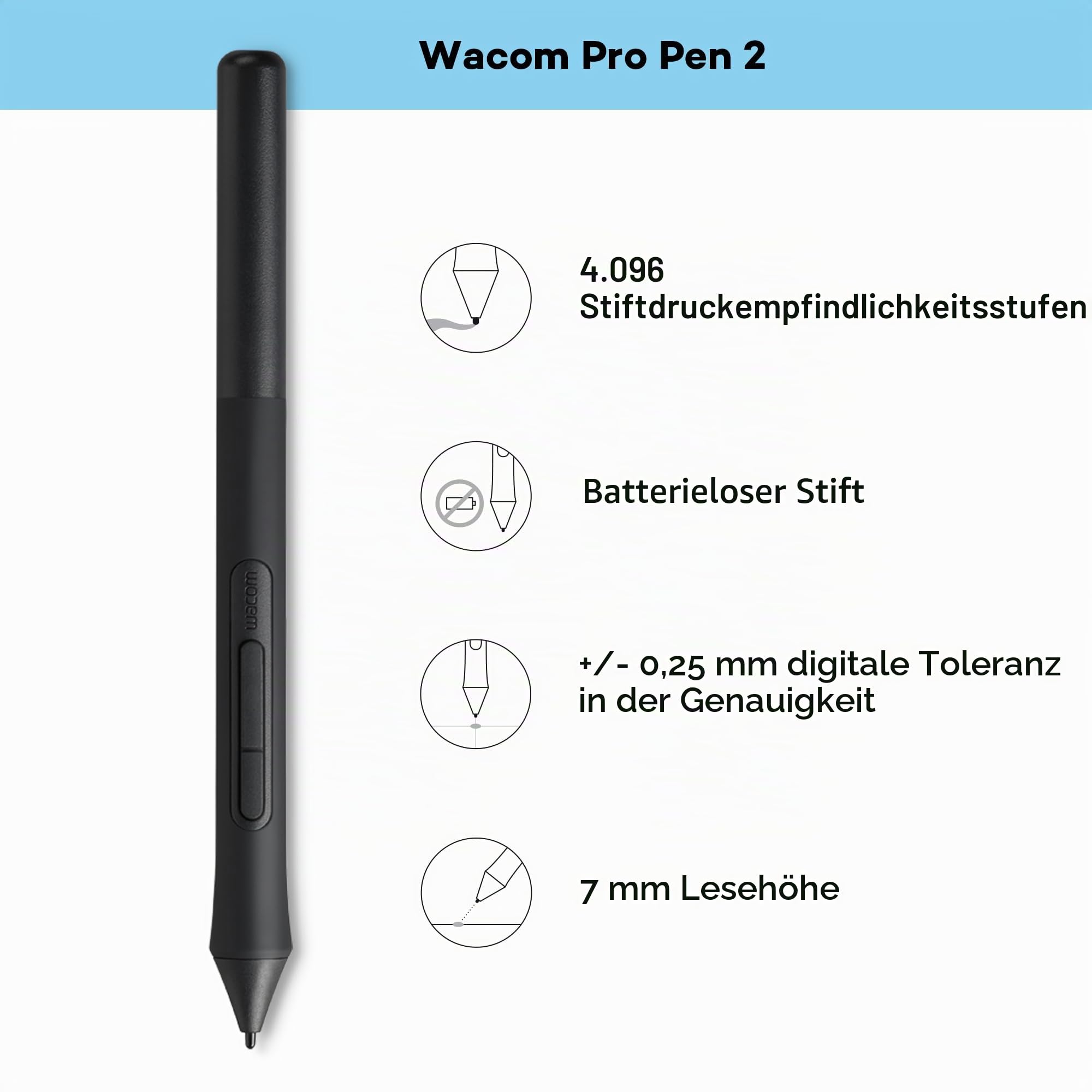 Wacom Intuos Comfort Plus Kabelgebundenes PB M – Grafiktablett (WiFi, Ethernet) CTL-6100WLK-S schwarz