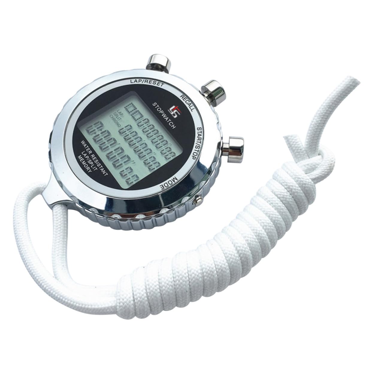 Kisangel Cronometro Digitale Professionale Timer Portatile con Display Lcd e Cronografo in Acciaio Inossidabile 3 File e 120 Tracce per Allenamenti Sportivi