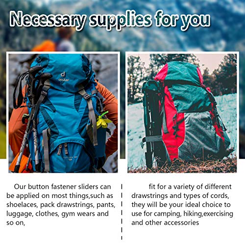 Clesdf 52Pcs Plastic Cord Locks, Single Double Hole Spring Stop Toggle Stoppers For Drawstrings, Shoelaces, Bags, More, 4 Styles #TOP5