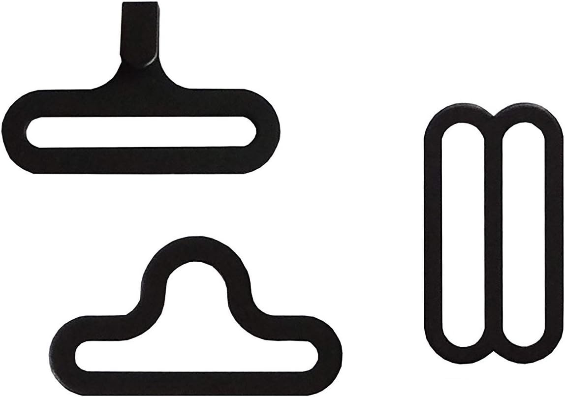 50 Set Bow Tie Hardware Clips Fasteners to Make Adjustable Straps on Bow Ties/Neckties Tie Accessories (Black)