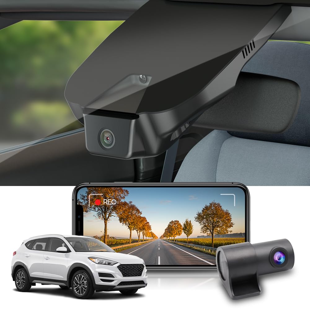 Fitcamx 2K Dual Dash Cam (Front 2K+Rear 1080P)
