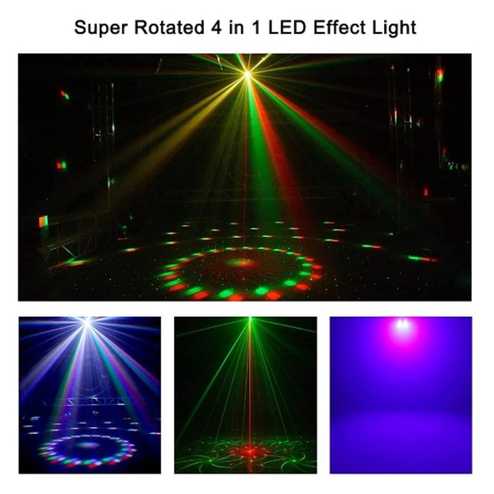 Oświetlenie na imprezę 50W 4w1 kontroler stroboskop magiczna kula UV czarny efekt oświetlenia scenicznego dla DJ Disco Holiday Wedding Bar KTV Na imprezy i do klubów