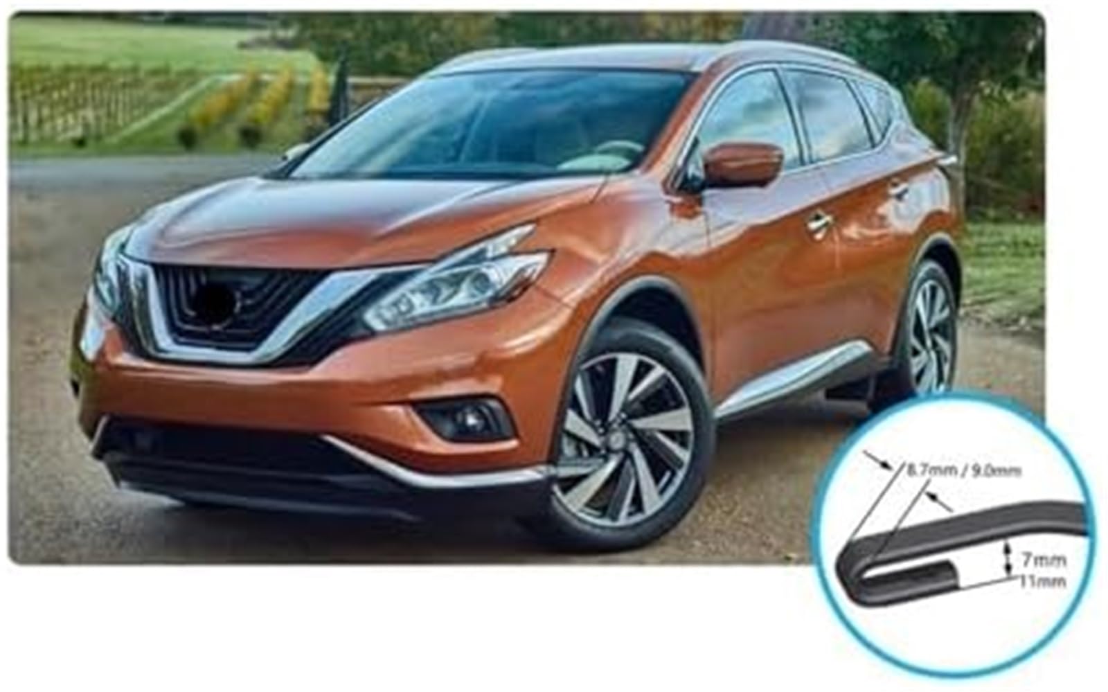 Pióro do wycierania szyb samochodowych Przednie tylne pióra wycieraczek, dla Murano Z52 2015-2019 Car S akcesoria przedniej szyby(BLACK Style A)