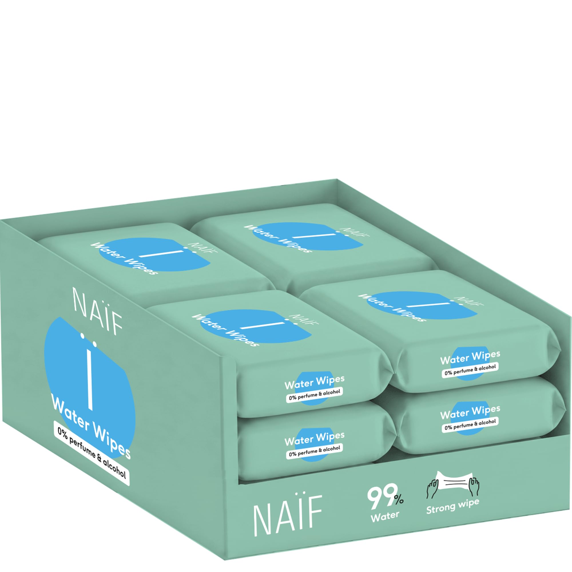 Naïf Natural Skincare White Biodegradable Baby Wipes - Set Of 8