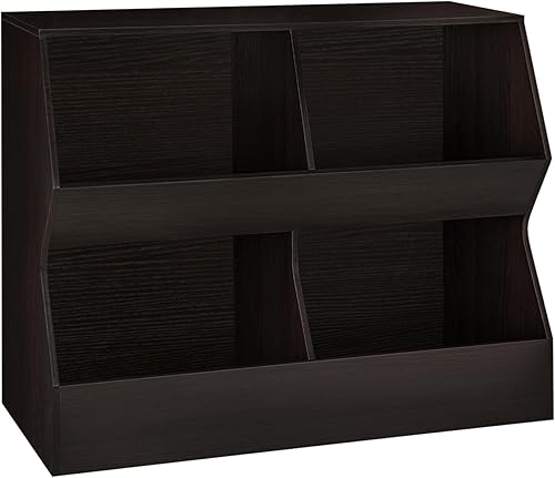 DINZI LVJ Estantería para niños, organizador de almacenamiento de juguetes, armario de almacenamiento de juguetes de madera, estantería para niños