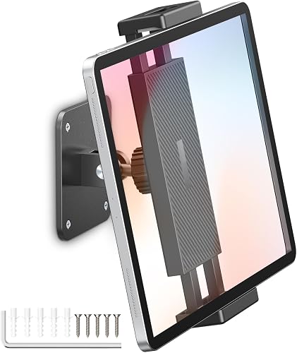 urmust iPad Wall Mount Holder, Aluminum Tablet Wall Stand Compact Arm