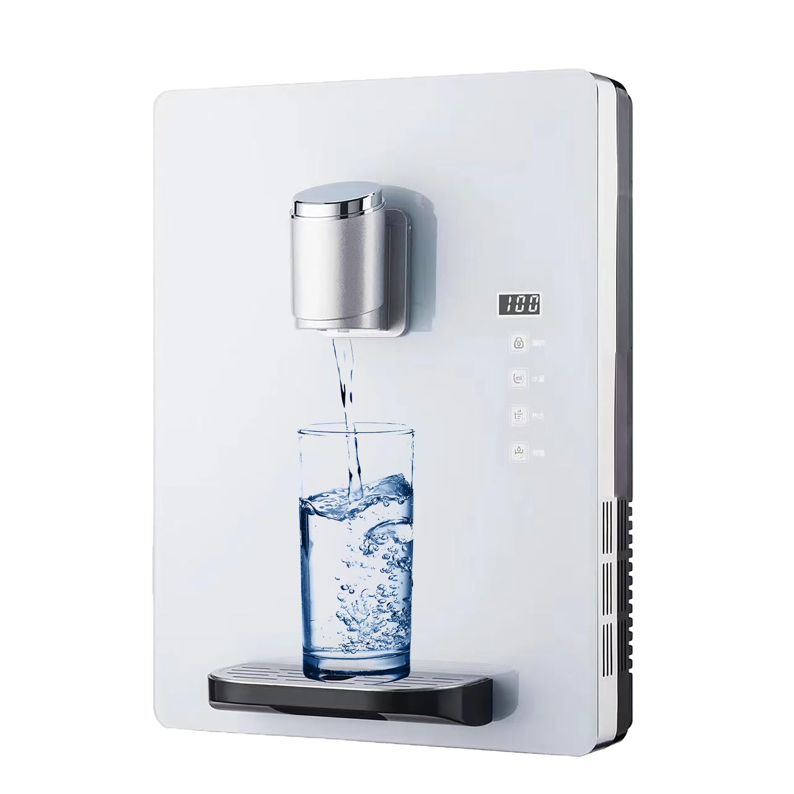 2200-W-Heißwasserspender Mit Elektronischer Kindersicherung, 30 L/h Heißwasser, Intelligentem Touchscreen, Wassereinlassdruck 0,1–0,4 MPa, Für Büro, Hotel, Kantinen,White
