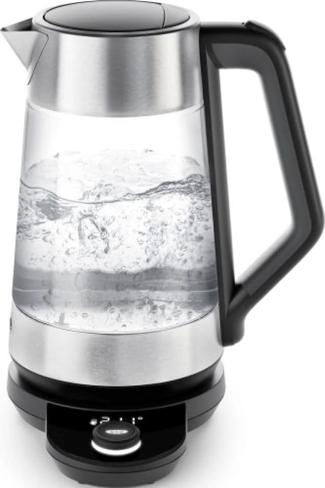 Brew Adjustable Temperature Kettle, Electric Kettle, Glass and Stainless Steel, Holds Temperature for 30 Minutes