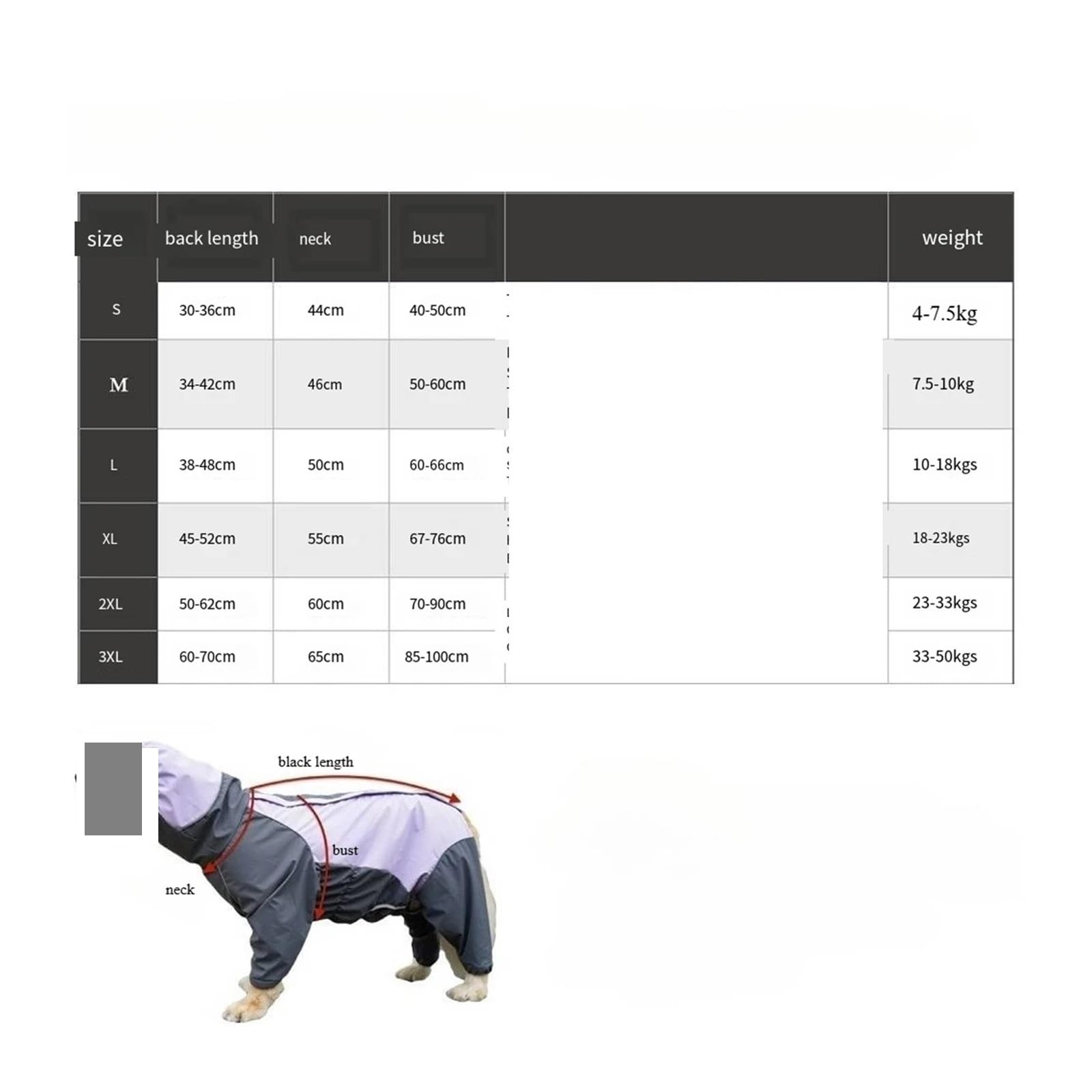 Hunde-Regenmantel, wasserdichte Ganzkörper-Regenbekleidung mit Kapuze(Blue,M)