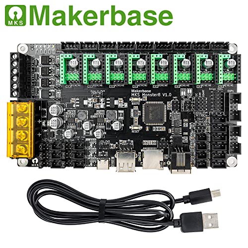 Makerbase Mks Mainboad Monster8 V2 32Bit Control Board 8 Axes For V2.4 Voron Vs Spider Octopus 3D Printer With 5 Packs Mks Tmc2209 V2.0 Stepper Motor Driver #TOP2
