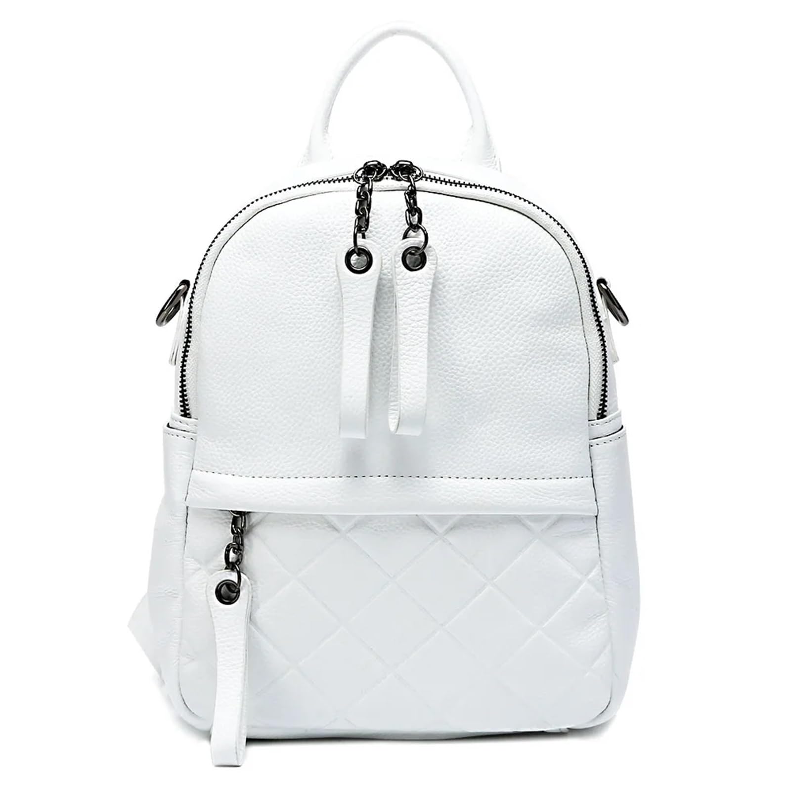 Zaino da viaggio casual for ragazze, for le vacanze, nero, quotidiano per viaggi, shopping e scuola(White)