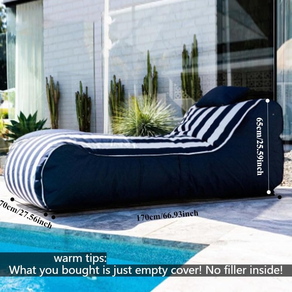 Outdoor Waterproof Bean Bag Chairs for Adults - Floating Bean Bag for Pool - Reusable Bean Bag for Swimming Without Filler Garden Beach Camp Beanbag Sofa Bed Puff Lounge(Darkgrey)