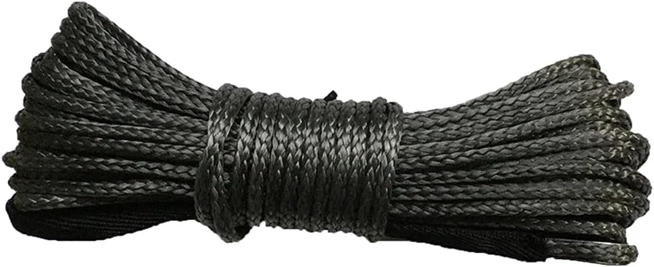 15m X 7mm ウインチ合成ロープ 15000ポンド ヘビーデューティ ウインチ牽引ラインケーブル シース付き オフロード AT 15m x  7mm ウインチ用合成繊維ロープ 13500LB ヘビーデューティー ウインチ牽引ラインケーブル シース付き オフロード 繊維ロープ（高剛性高靭性）10Φ  ... 4mm x 15m 合成ウインチロープ ヘビーデューティー オフロード牽引ストラップ オフロード車両用ツール 自動車アクセサリー ラ