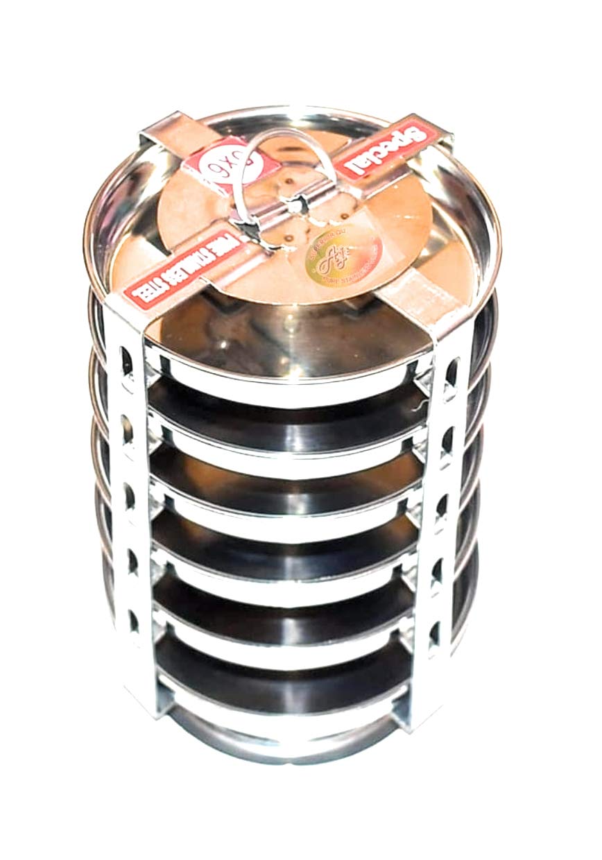 AJEET 6 Plates Stainless Steel Dhokla/Thatte Idli Stand