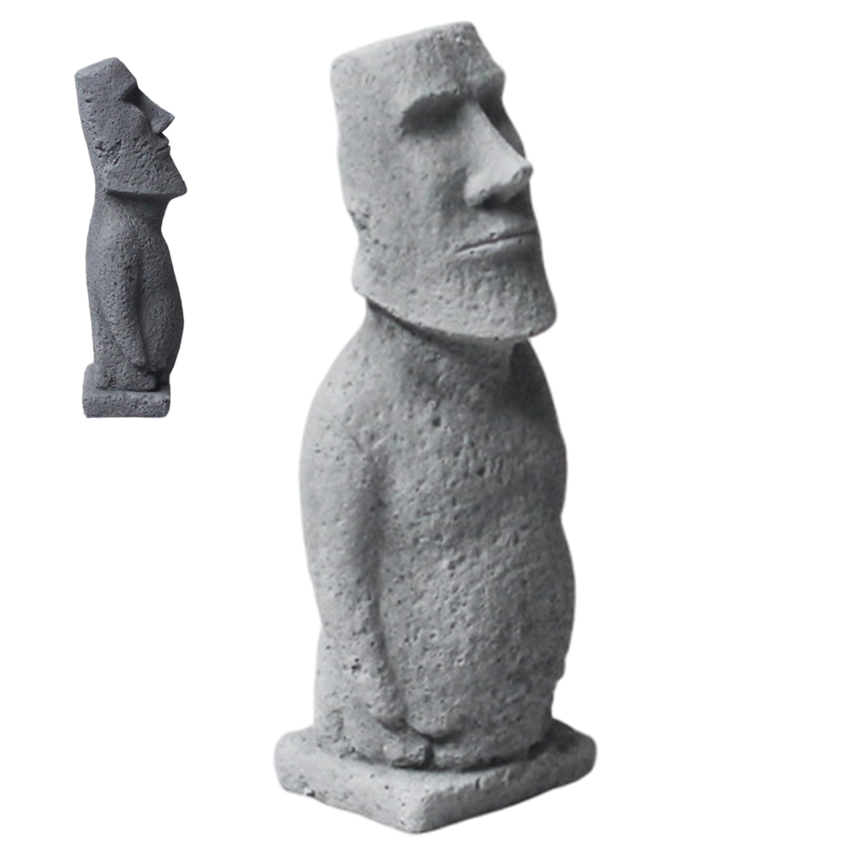 Uanqfegy Moai Statue - Sandstone Textured Easter Island Head Statue, Ancient Mystique Easter Decor for Indoor and Outdoor, M