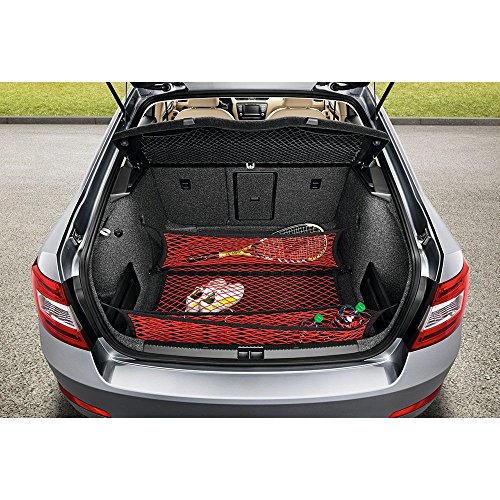 Filet de bagages rouge Skoda 5e0017700 sécurise la charge du coffre