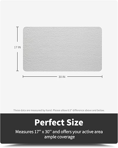 Miniatura 6 de Alfombrilla antideslizante para bañera, 17 x 30 pulgadas, alfombrilla de ducha para bañera, alfombrilla de baño de PVC para zonas húmedas, secado