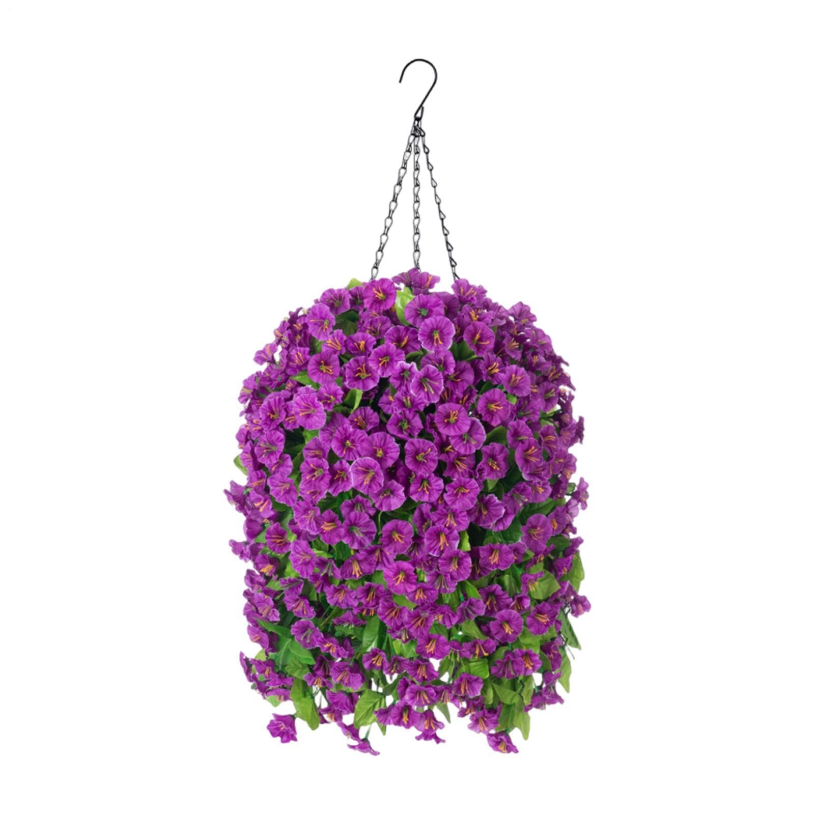Fleurs artificielles sans entretien panier suspendu pour véranda et terrasse