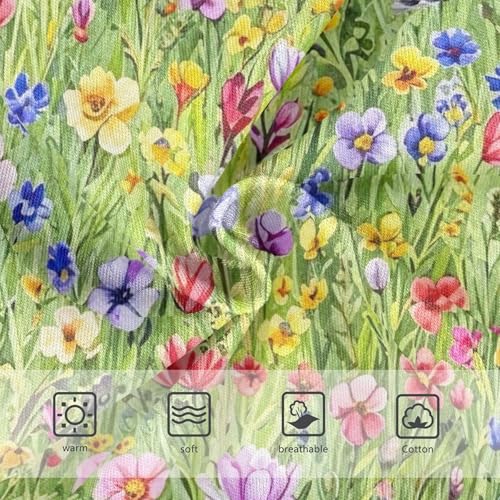 Colorful Girls Underwear Toddler 2t Cotton Girl Panties Cute Watercolor Flowers Colorful Floral Kids Undies Briefs3