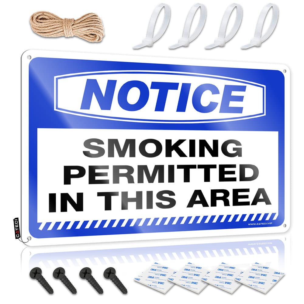 Pravoxi One Color Metal Bar Signs Notice Smoking Permitted In This Area Tin Sign Funny Metal Signs Decor Outdoor Signs And Decor