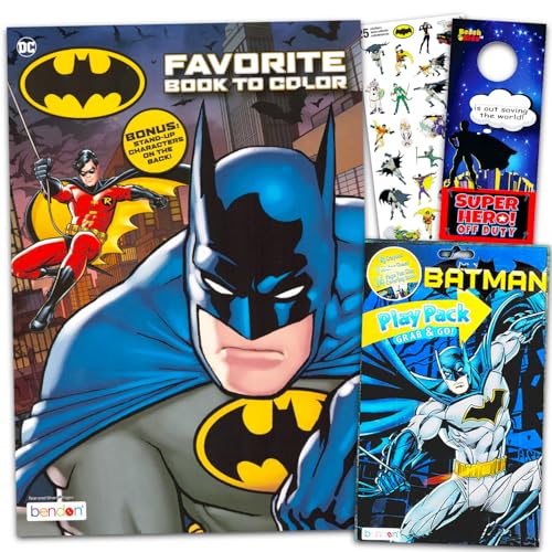 DC Comics Batman Coloring Book Set for Kids - Bundle...