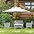 TINKLE WELL Outdoor Patio Furniture Sets, 4 Pieces Rattan Chairs Wicker Conversation Set with Tempered Glass Table, Cushion, for Yard, Garden, Poolside, Porch, Bistro, Balcony