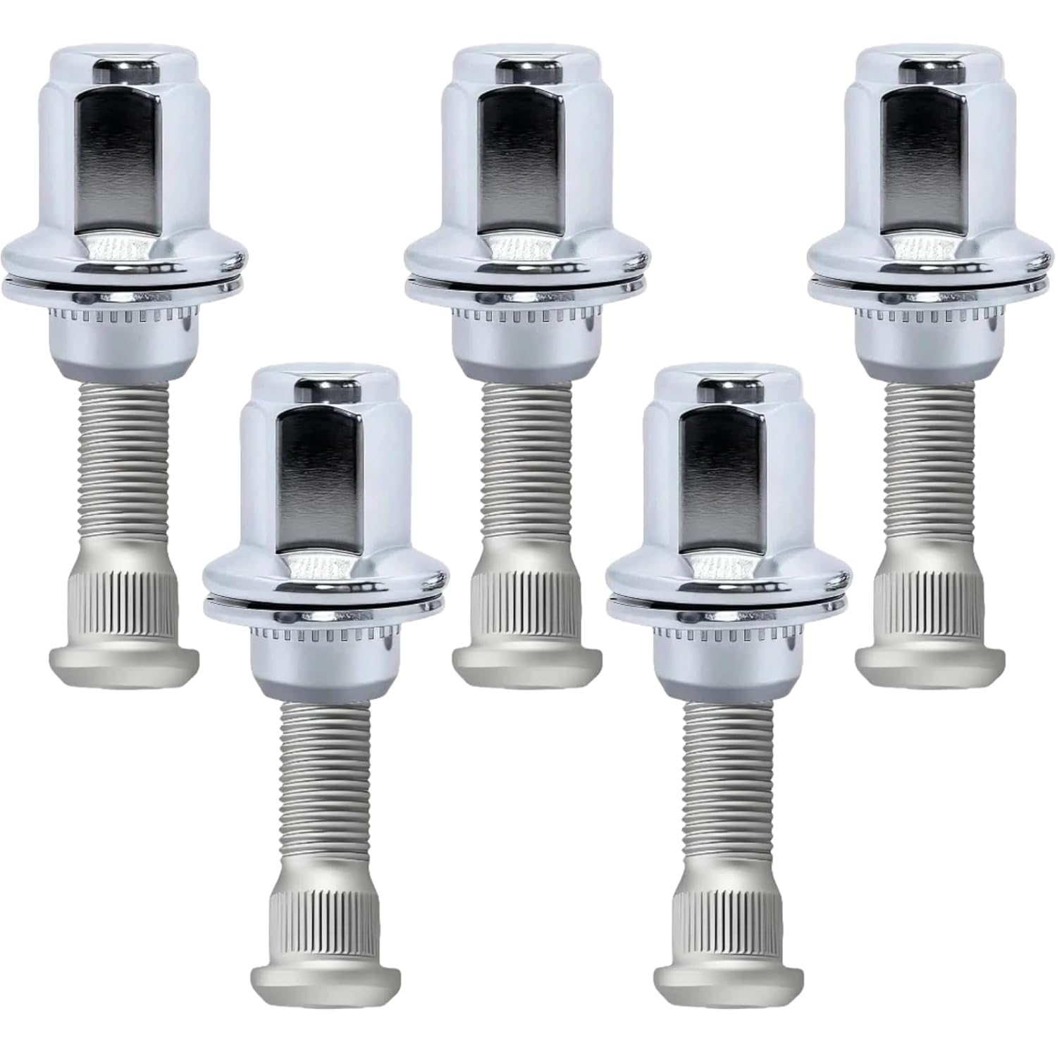 5-Piece Set M14-1.50 Wheel Lug Nuts Wheel Hub Stud for Toyota Tundra 2007-2021 Sequoia 2008-2021 Land Cruiser Lexus LX470 LX570 Front/Rear Wheel Replacement Parts: Nut 90942-01103, Stud 90942-02077