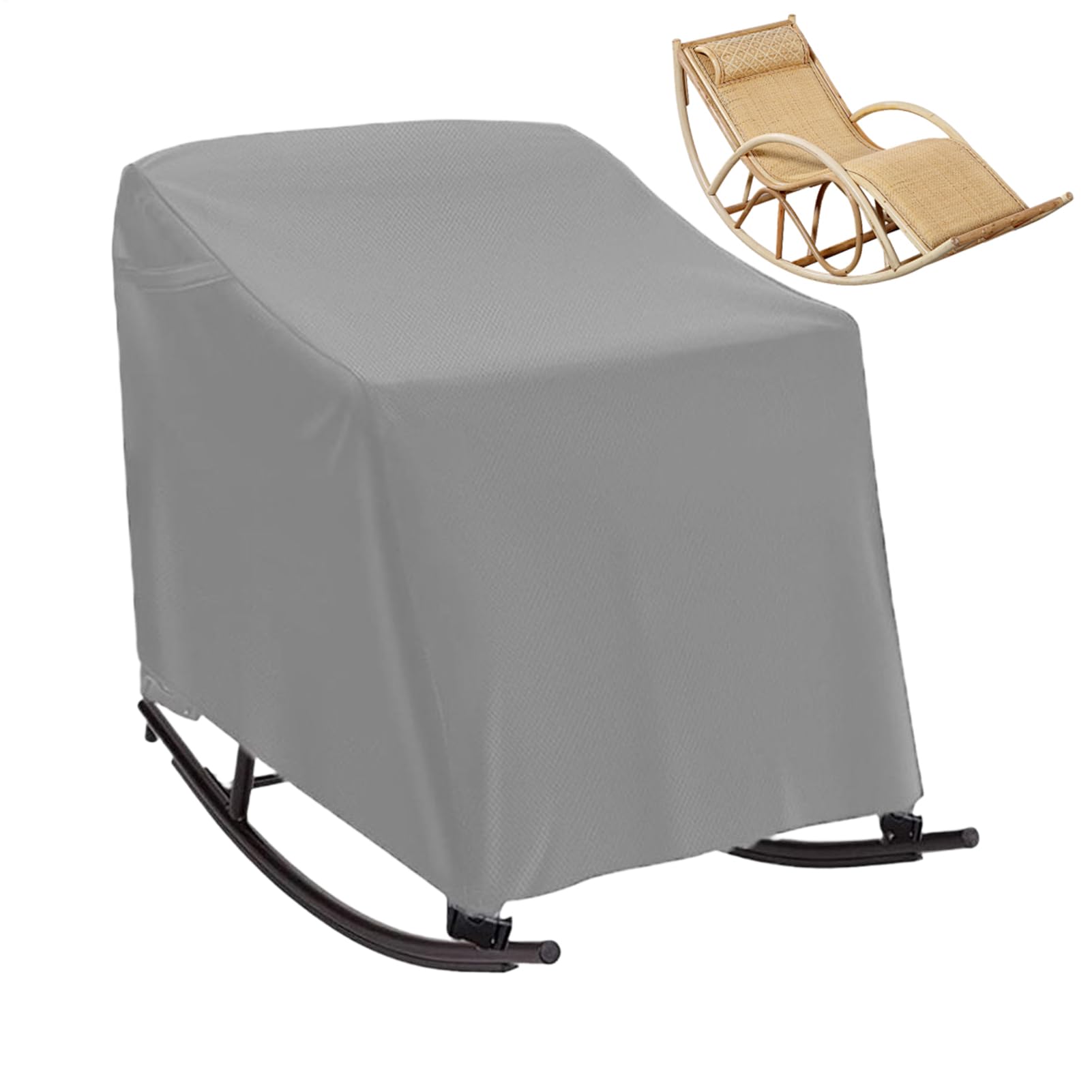 Housse de chaise à bascule extérieure imperméable et coupe-vent pour grand fauteuil de jardin