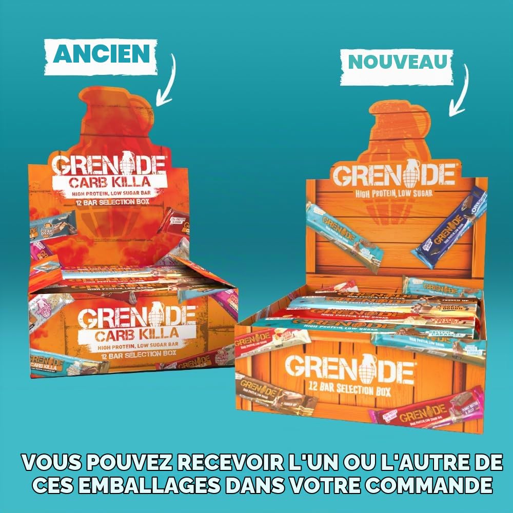 Grenade Barre Protéinée - A Selection Box, 12 x 60 g | Riche en Protéines, Pauvre en Sucre, Plus de 20 g de Protein par Barre
